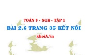 Bài 2.6 trang 35 Toán 9 Kết nối tri thức Tập 1